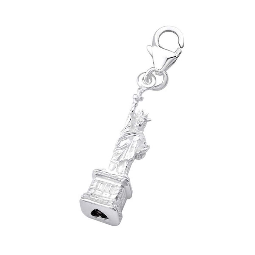 7431 PTN Statue of Liberty Charm Sterling Silver 925 for DIY Charm Bracelet
